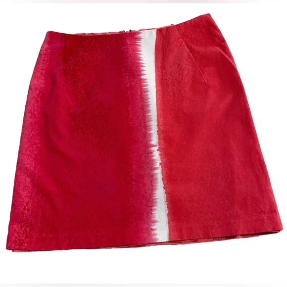 Tahari Women’s Pink Red Ombré Abstract Print Pencil Skirt Size A (S/4-6) Lined - Picture 6 of 11